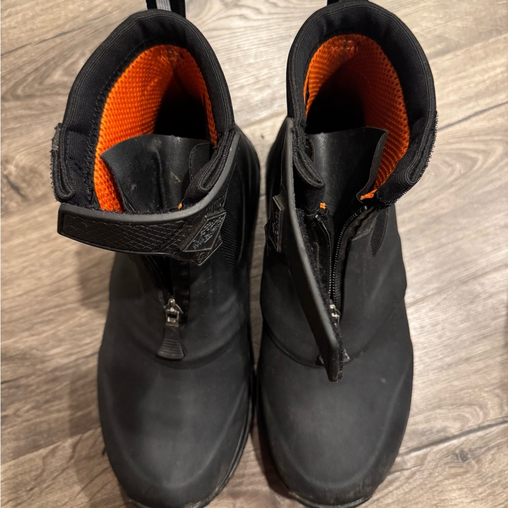 Men's Black and Orange Waterproof Boots